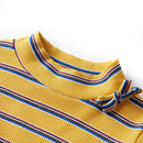Langærmet T-shirt til børn str. 140 okkergul