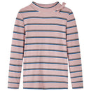 Langærmet T-shirt til børn str. 128 lyserød