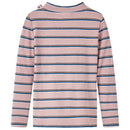 Langærmet T-shirt til børn str. 128 lyserød