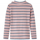 Langærmet T-shirt til børn str. 140 lyserød