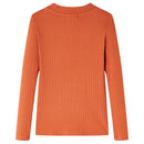 Langærmet T-shirt til børn str. 104 cm orange