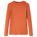Langærmet T-shirt til børn str. 116 cm orange