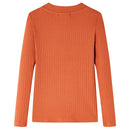 Langærmet T-shirt til børn str. 116 cm orange