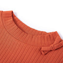 Langærmet T-shirt til børn str. 116 cm orange