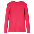 Langærmet T-shirt til børn str. 92 pink