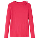 Langærmet T-shirt til børn str. 104 pink