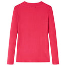 Langærmet T-shirt til børn str. 104 pink
