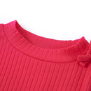 Langærmet T-shirt til børn str. 116 pink