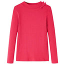 Langærmet T-shirt til børn str. 128 pink