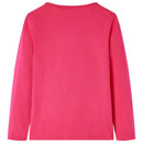 Langærmet T-shirt til børn str. 104 pink