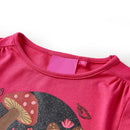 Langærmet T-shirt til børn str. 104 pink