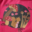 Langærmet T-shirt til børn str. 104 pink