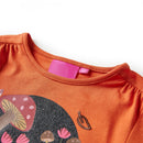 Langærmet T-shirt til børn str. 92 cm orange