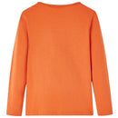 Langærmet T-shirt til børn str. 104 cm orange