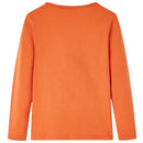 Langærmet T-shirt til børn str. 128 cm orange