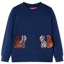 Sweatshirt til børn str. 116 marineblå