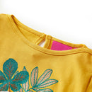 Langærmet T-shirt til børn str. 128 okkergul
