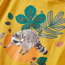 Langærmet T-shirt til børn str. 140 okkergul