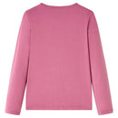 Langærmet T-shirt til børn str. 92 pink