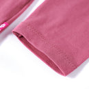 Langærmet T-shirt til børn str. 92 pink