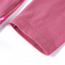 Langærmet T-shirt til børn str. 116 pink