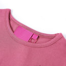 Langærmet T-shirt til børn str. 128 pink