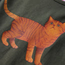 Langærmet T-shirt til børn str. 104 kakifarvet