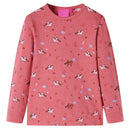 Langærmet pyjamas til børn str. 104 gammelrosa