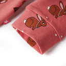 Onesie med hætte til børn str. 92 gammelrosa