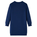 Sweatshirtkjole til børn str. 104 marineblå