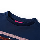 Sweatshirtkjole til børn str. 104 marineblå