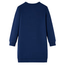 Sweatshirtkjole til børn str. 116 marineblå