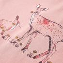 Langærmet T-shirt til børn str. 104 lyserød