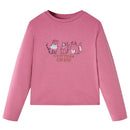 Langærmet T-shirt til børn str. 140 cm pink