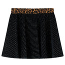 Nederdel til børn str. 116 leopardmønster sort