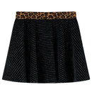 Nederdel til børn str. 128 leopardmønster sort