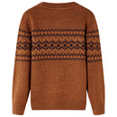 Sweater til børn str. 104 strikket cognacfarvet