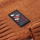 Sweater til børn str. 116 strikket cognacfarvet