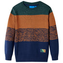 Sweater til børn str. 92 strikket flerfarvet