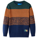 Sweater til børn str. 104 strikket flerfarvet