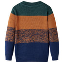 Sweater til børn str. 104 strikket flerfarvet