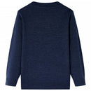 Sweater til børn str. 104 strikket marineblå