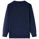 Sweater til børn str. 116 strikket marineblå