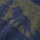 Sweater til børn str. 116 strikket marineblå