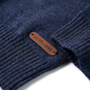 Sweater til børn str. 116 strikket marineblå