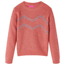 Sweater til børn str. 140 strikket pink
