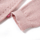 Strikket cardigan til børn str. 92 strik lyserød