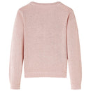 Strikket cardigan til børn str. 104 strik lyserød