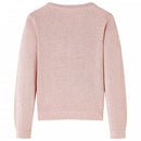 Strikket cardigan til børn str. 116 strik lyserød