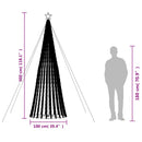 LED-juletræ 688 LED'er 300 cm koldt hvidt lys